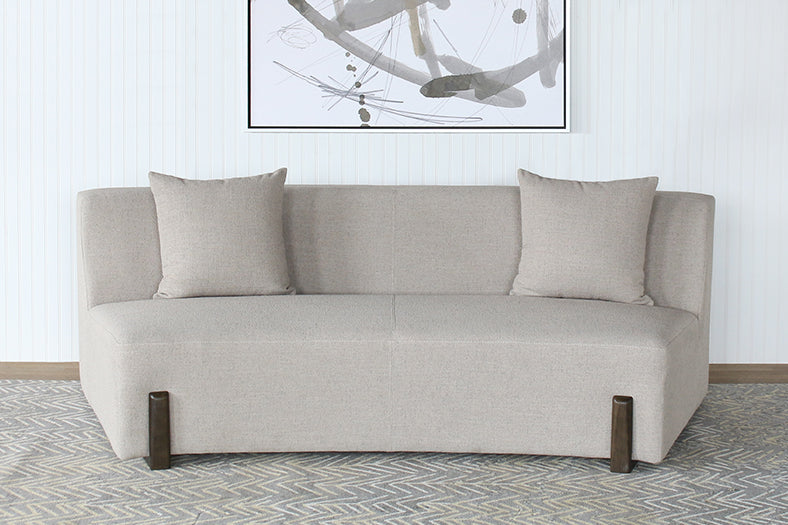 Light Tan Armless Wedge Sofa