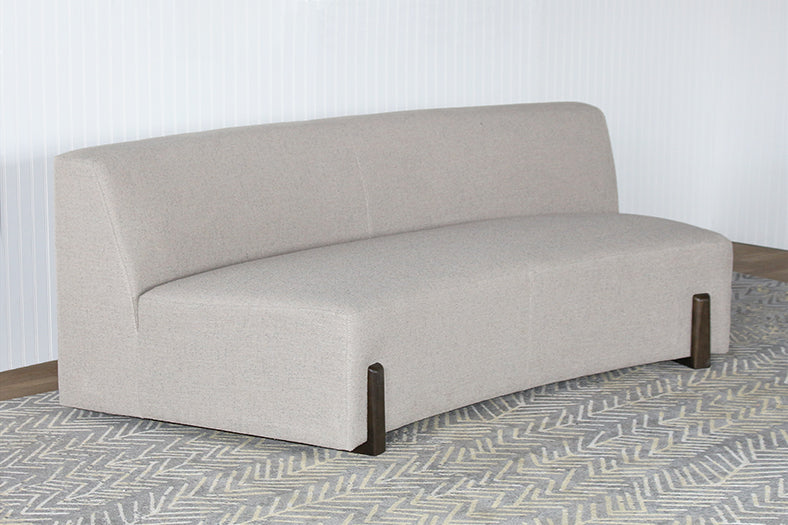 Light Tan Armless Wedge Sofa