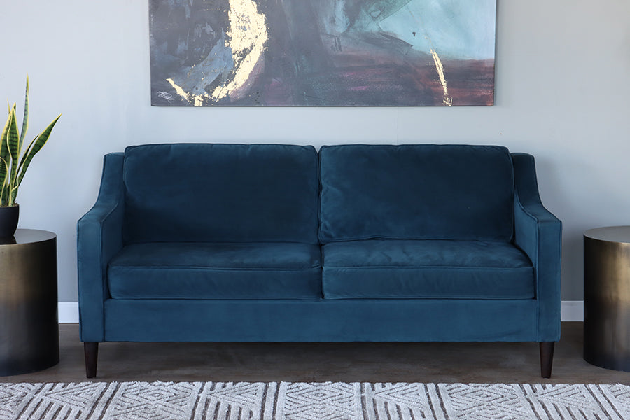 Blue Velvet Sofa