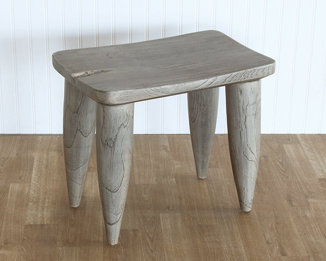 Weathered Grey Teak Outdoor Stool