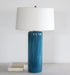 TL214 - Aquamarine Wavy Stripe Glass Lamp