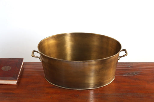 URN53 Antique Brass Planter Centerpiece 