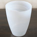 VASE289 - Small Matte Alabaster White Swirl Vase